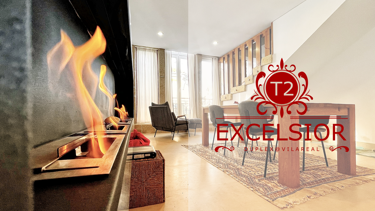 Living room with bioethanol fireplace
